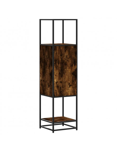 Credenza Rovere Fumo 35,5x35x139 cm Legno Multistrato Metallo