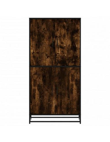 Credenza Rovere Fumo 68x35x139 cm in Truciolato