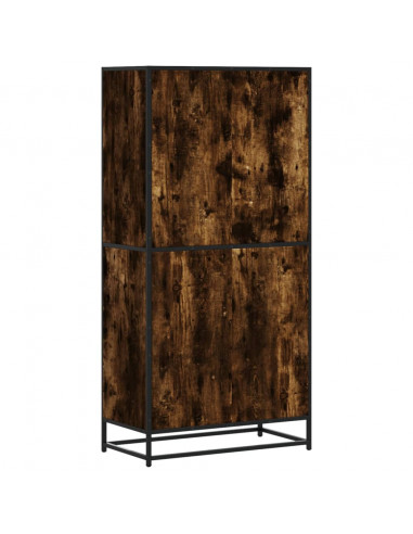 Credenza Rovere Fumo 68x35x139 cm in Truciolato