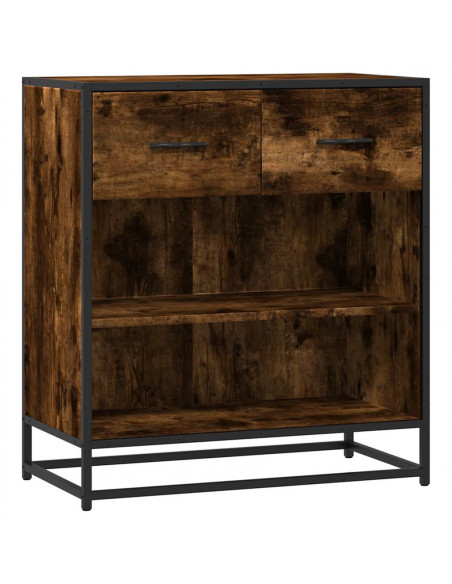 Credenza Rovere Fumo 68x35x76 cm in Legno Multistrato