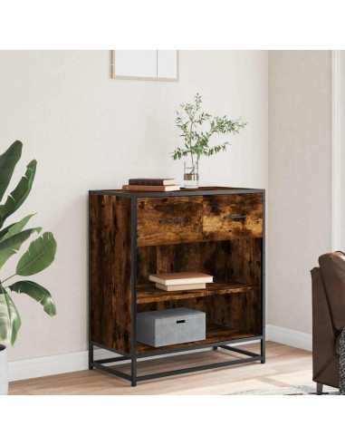 Credenza Rovere Fumo 68x35x76 cm in Legno Multistrato