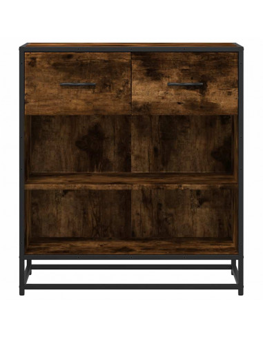 Credenza Rovere Fumo 68x35x76 cm in Legno Multistrato
