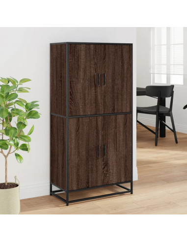 Credenza Rovere Marrone 68x35x139 cm in Truciolato