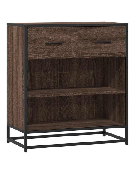 Credenza Rovere Marrone 68x35x76 cm in Legno Multistrato