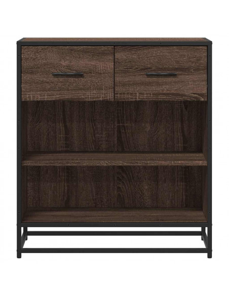Credenza Rovere Marrone 68x35x76 cm in Legno Multistrato
