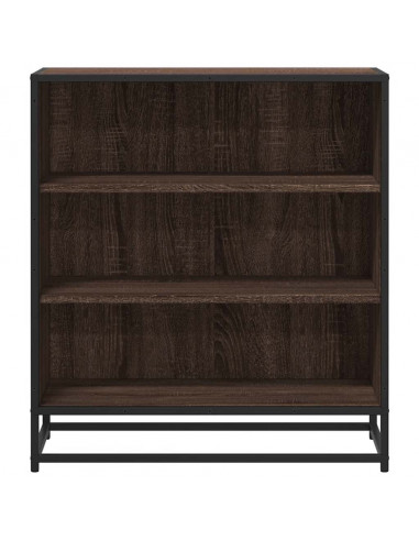 Credenza Rovere Marrone 68x35x76 cm in Truciolato e Metallo