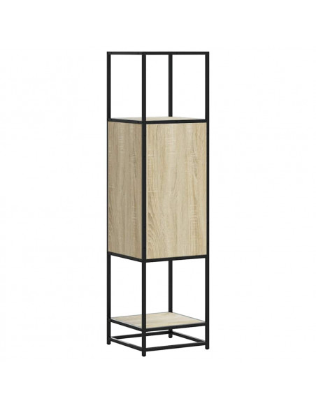 Credenza Rovere Sonoma 35,5x35x139 cm Legno Multistrato Metallo