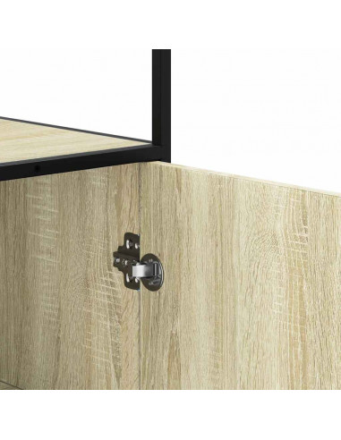 Credenza Rovere Sonoma 35,5x35x139 cm Legno Multistrato Metallo