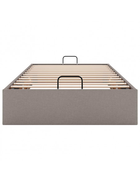 Struttura Letto Pouf senza Materasso Tortora 100x200cm Tessuto