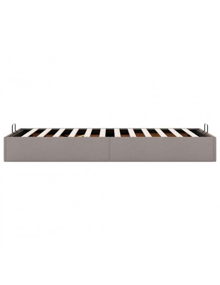 Struttura Letto Pouf senza Materasso Tortora 100x200cm Tessuto