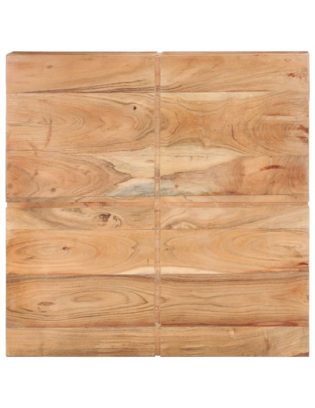 Tavolino da Caffè 80x80x28 cm in Legno Massello di Acacia