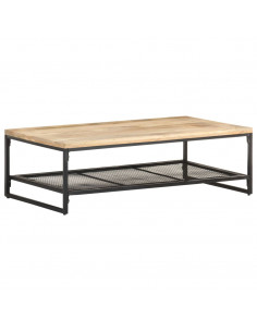 Tavolino da Caffè 110x60x35 cm in Legno Massello di Mango