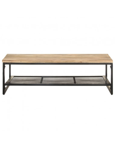 Tavolino da Caffè 110x60x35 cm in Legno Massello di Mango