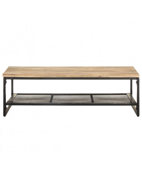 Tavolino da Caffè 110x60x35 cm in Legno Massello di Mango