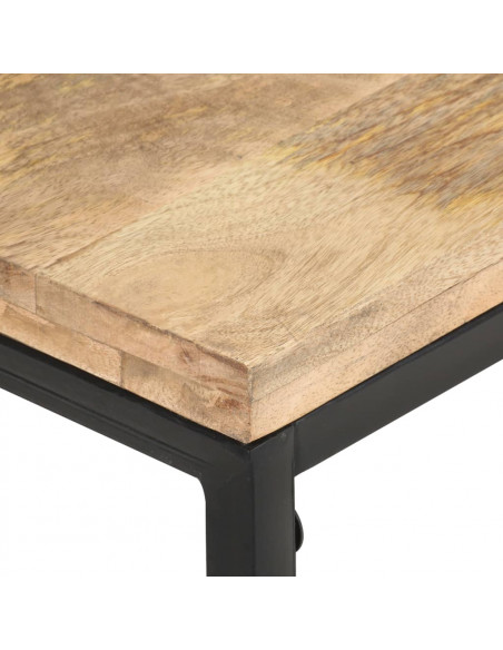 Tavolino da Caffè 110x60x35 cm in Legno Massello di Mango