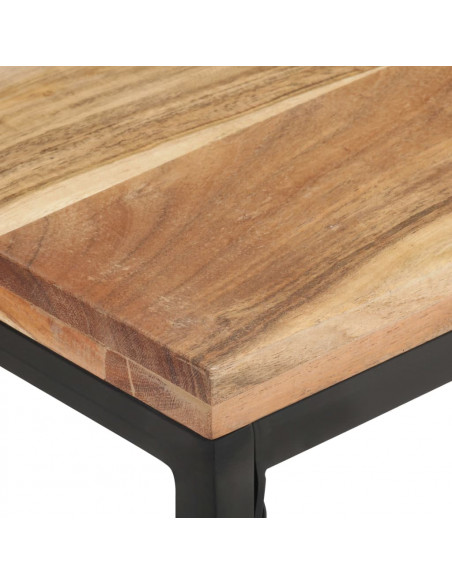 Tavolino da Caffè 110x60x35 cm in Legno Massello di Acacia