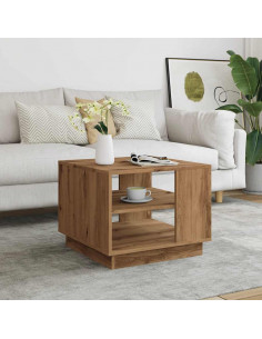 Tavolino da Salotto Artigianale 55x55x42 cm Legno Multistrato 2