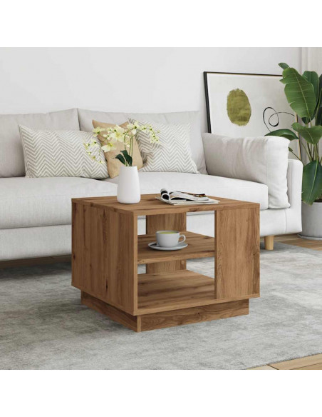 Tavolino da Salotto Artigianale 55x55x42 cm Legno Multistrato