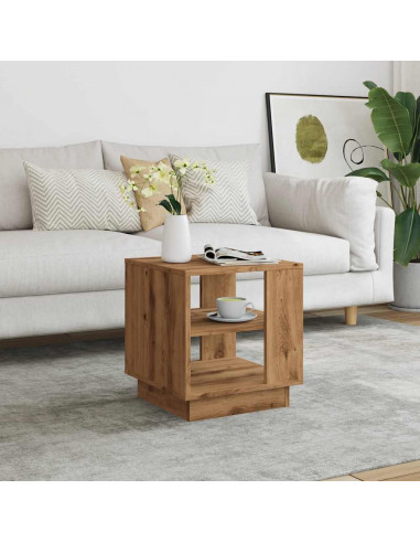 Tavolino da Salotto Artigianale 40x40x43 cm Legno Multistrato