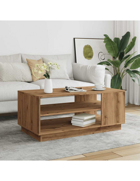 Tavolino da Salotto Artigianale 102x55x43 cm Legno Multistrato