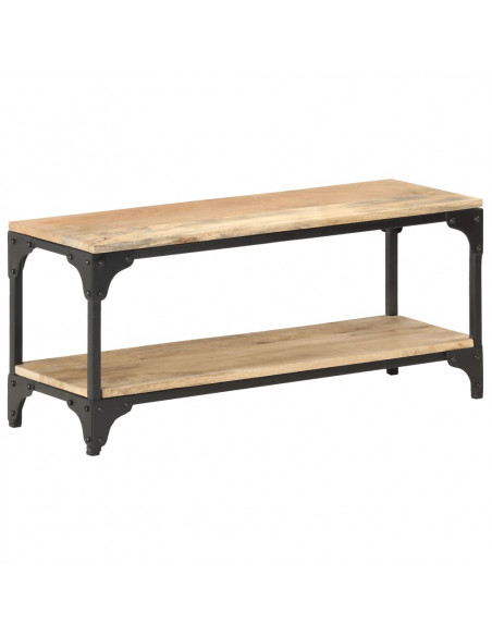 Tavolino da Salotto 90x30x40 cm in Legno Massello di Mango