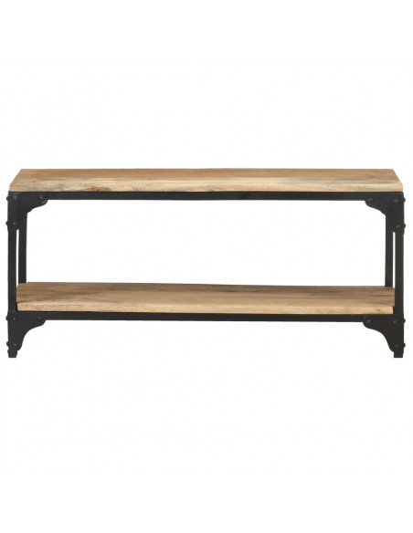 Tavolino da Salotto 90x30x40 cm in Legno Massello di Mango
