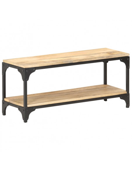 Tavolino da Salotto 90x30x40 cm in Legno Massello di Mango