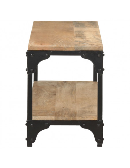 Tavolino da Salotto 90x30x40 cm in Legno Massello di Mango