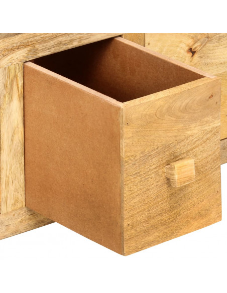 Tavolino Salotto con 4 Cassetti 90x50x35cm Legno Massello Mango