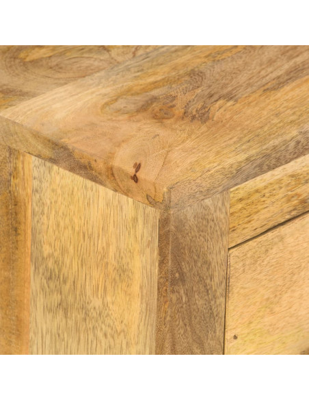 Tavolino Salotto con 4 Cassetti 90x50x35cm Legno Massello Mango