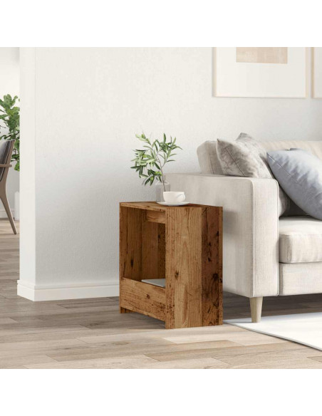 Tavolino Rovere Artigianale 50x26x50 cm in Legno Multistrato