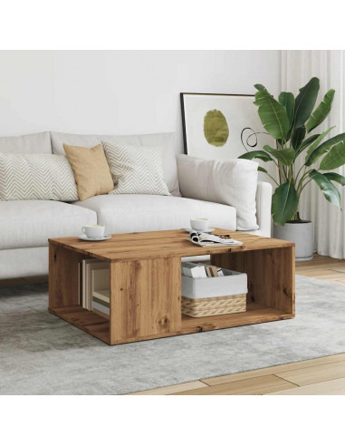 Tavolino da Salotto Rovere Artigianale 90x67x33 cm Truciolato