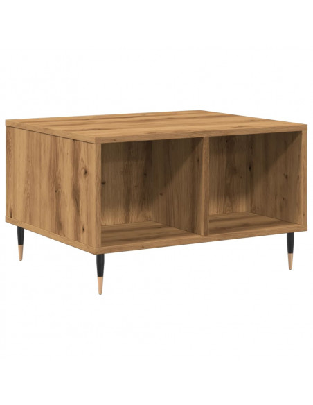 Tavolino da Salotto Rovere Artigianale 60x50x36,5cm Multistrato