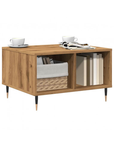 Tavolino da Salotto Rovere Artigianale 60x50x36,5cm Multistrato