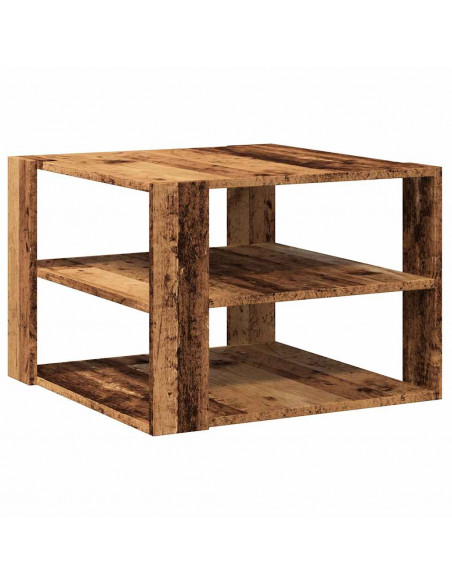 Tavolino da Salotto Legno Vecchio 58x58x40 cm Legno Multistrato