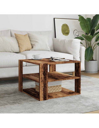 Tavolino da Salotto Legno Vecchio 58x58x40 cm Legno Multistrato