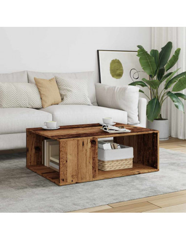 Tavolino da Salotto Legno Antico 90x67x33 cm in Truciolato