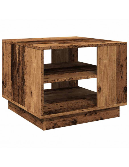 Tavolino da Salotto Legno Antico 55x55x42 cm Legno Multistrato
