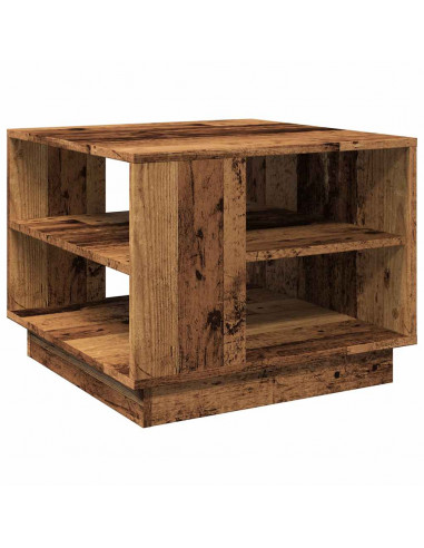 Tavolino da Salotto Legno Antico 55x55x42 cm Legno Multistrato