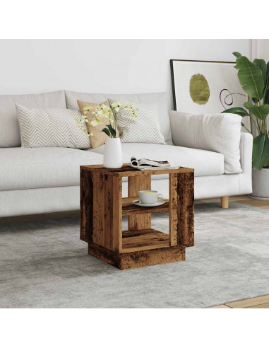 Tavolino da Salotto Legno Antico 40x40x43 cm Legno Multistrato