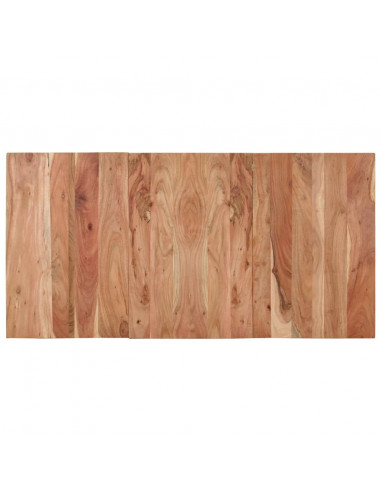 Tavolo da Pranzo Nero 140x70x76 cm in Legno Massello di Acacia