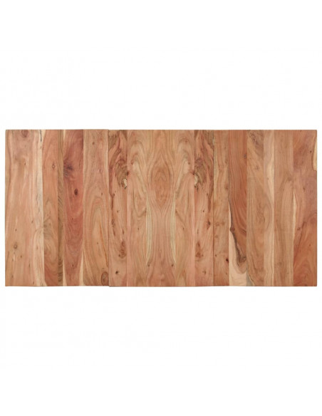 Tavolo da Pranzo Nero 140x70x76 cm in Legno Massello di Acacia