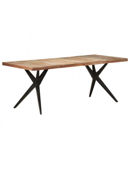 Tavolo da Pranzo 200x90x76 cm in Legno Massello di Recupero