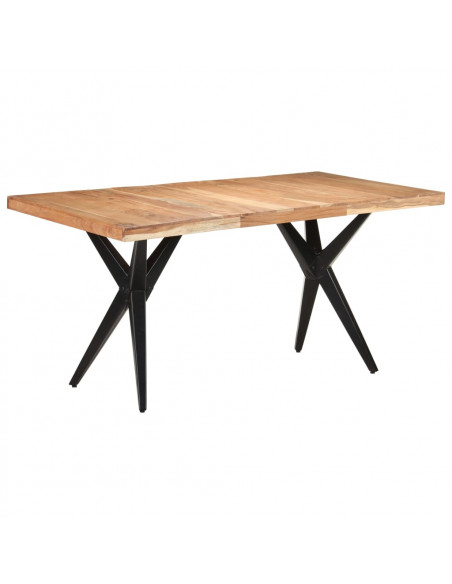 Tavolo da Pranzo 160x80x76 cm in Legno Massello di Acacia