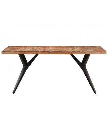 Tavolo da Pranzo 160x80x76 cm in Legno Massello di Acacia