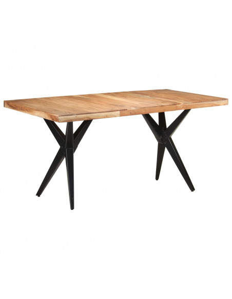 Tavolo da Pranzo 160x80x76 cm in Legno Massello di Acacia