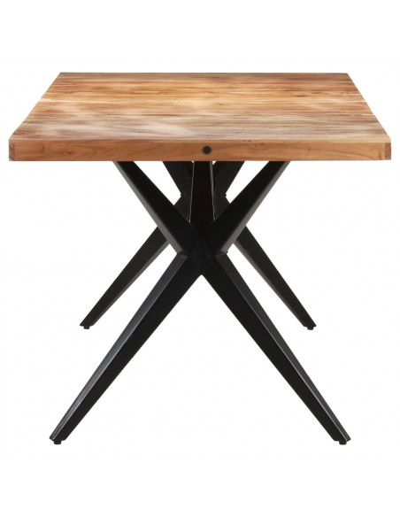 Tavolo da Pranzo 160x80x76 cm in Legno Massello di Acacia
