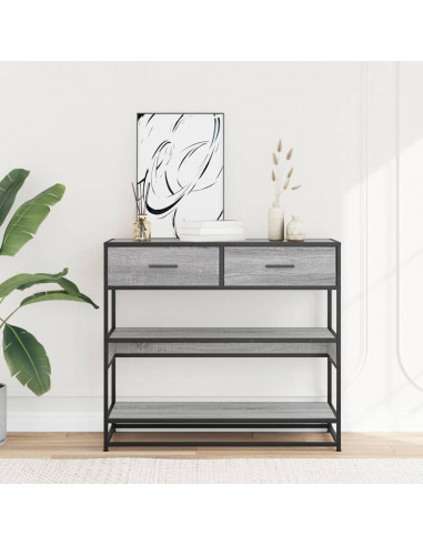 Tavolo Consolle Rovere Sonoma 90x35x80 cm in Legno Multistrato