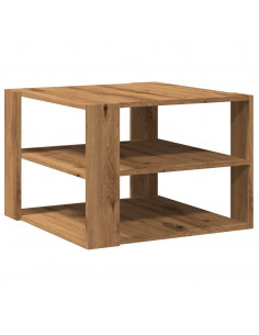 Tavolino Salotto Rovere Artigianale 58x58x40 cm in Truciolato