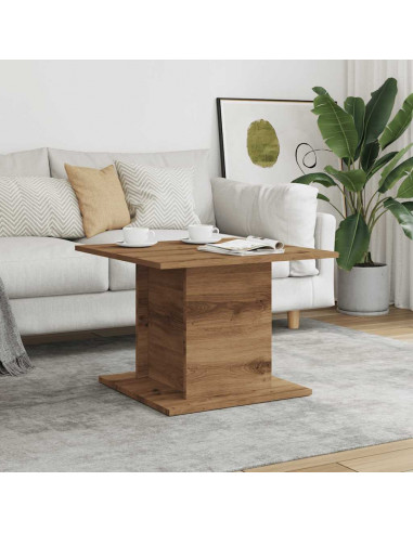 Tavolino Salotto Rovere Artigianale 55,5x55,5x40 cm Truciolato